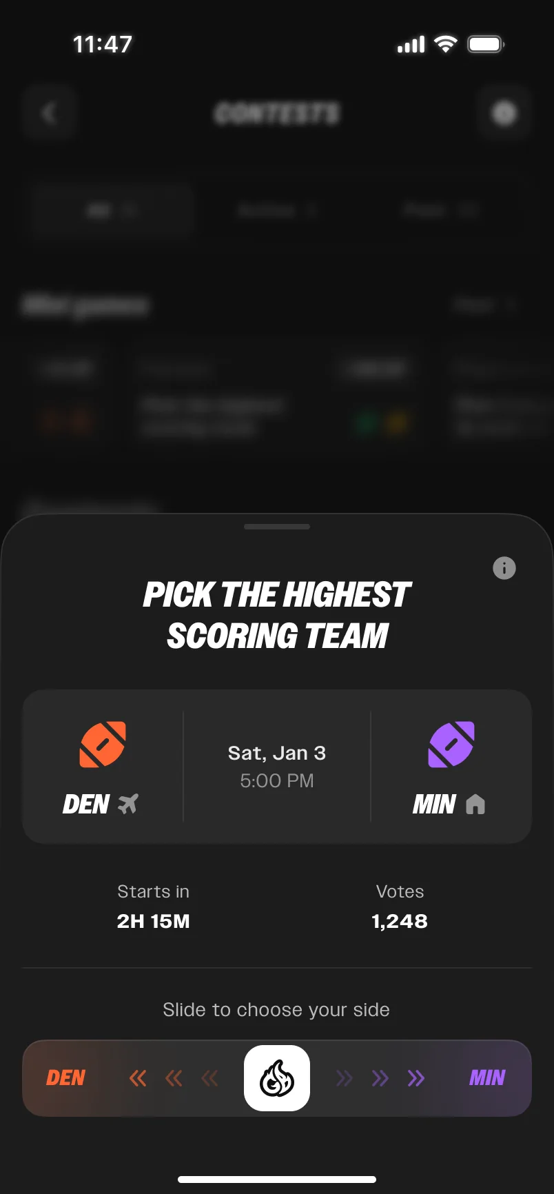 GameBlazers minigame screen
